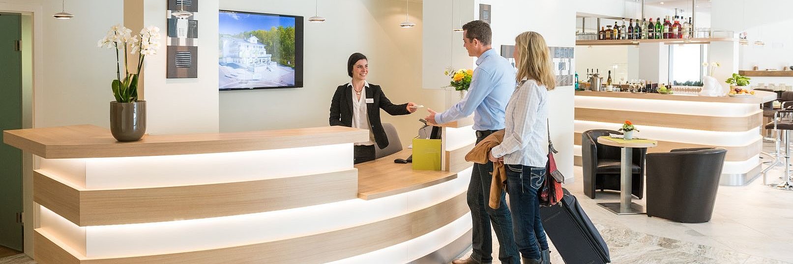 Rezeption im Landhotel Kristall